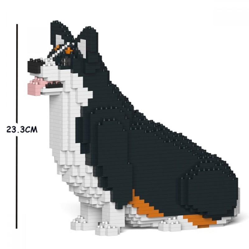 Black Sitting Welsh Corgi Dog