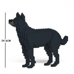 Black mongrel dog