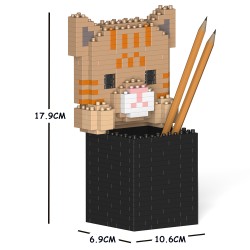 Red Tabby Cat Pencil Pot