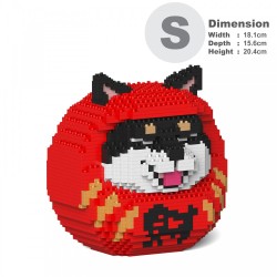 Poupée Daruma Shiba n°2 rouge