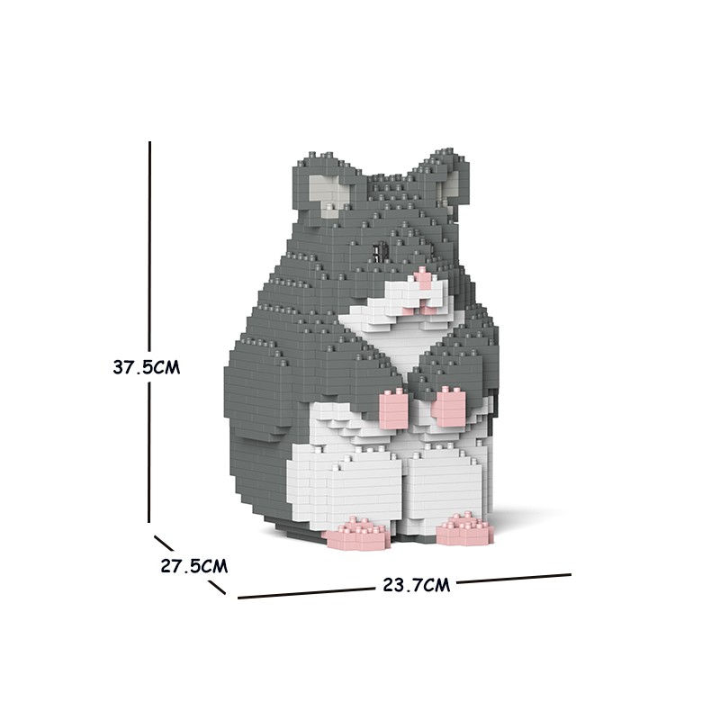 Hamster gris debout grande taille