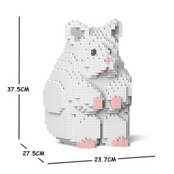 Large size standing white hamster