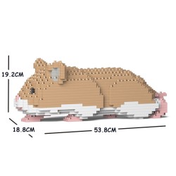 Large lying beige hamster