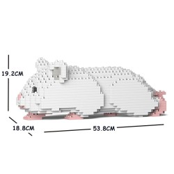 Large lying white hamster
