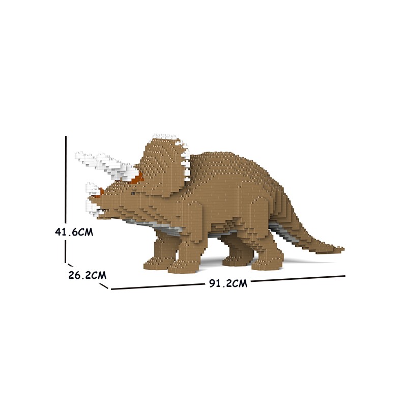Tricératops gris grande taille